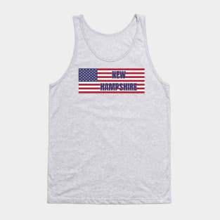 New Hampshire State in American Flag Tank Top